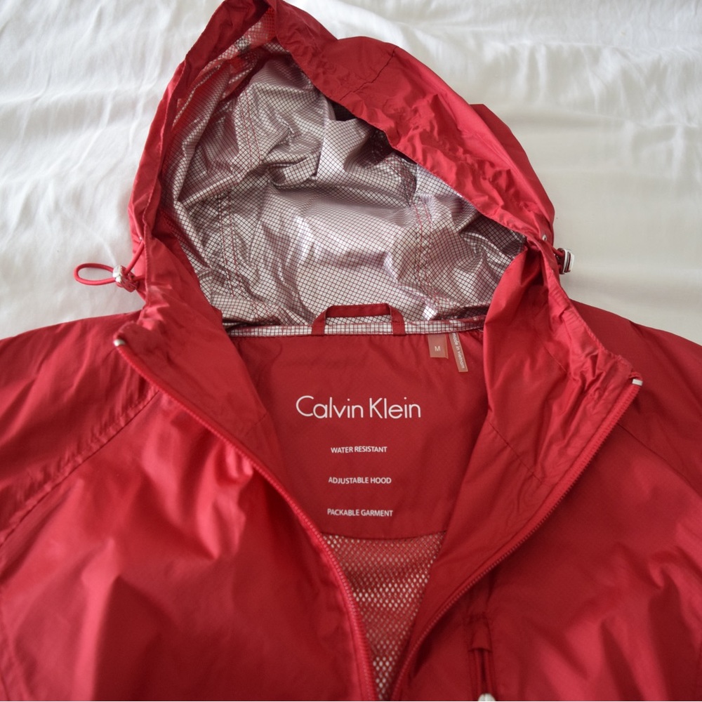Calvin Klein Performance Rain Jacket (Red) - image 7